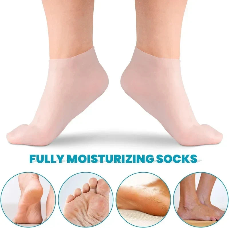 🎁Compre 3 y llévese 2 gratis🎁Mascarilla hidratante para pies, calcetines exfoliantes de silicona, calcetines protectores de playa