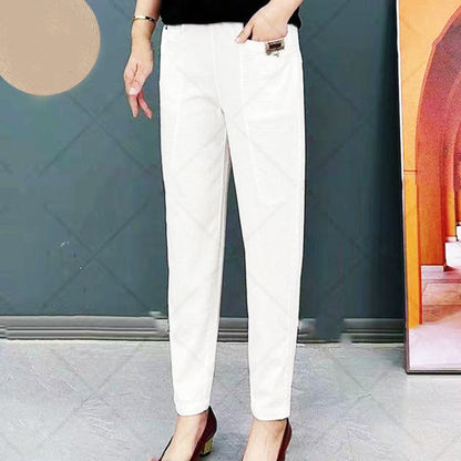 💖 50% OFF 💖Pantalones Harem de algodón cómodos con cintura elástica para mujer