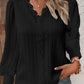 Camisa holgada de encaje con cuello en V y manga larga para mujer 🎁Compre 3 envío gratis
