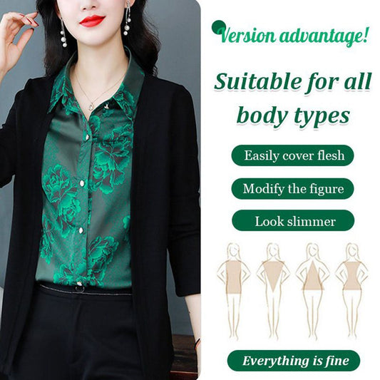 🎁Oferta Día de la Madre 50% DESCUENTO⏳Camisa de 2 piezas con estampado de empalme para mujer