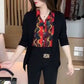 🎁Oferta Día de la Madre 50% DESCUENTO⏳Camisa de 2 piezas con estampado de empalme para mujer