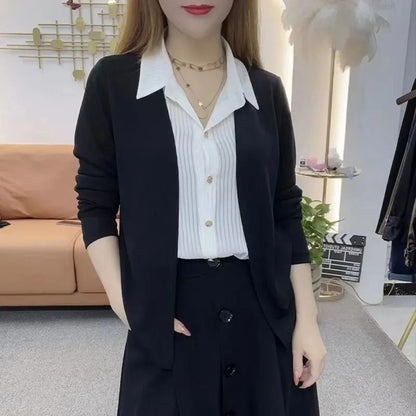 🔥37%OFF-Jersey de punto falso de dos piezas para mujer