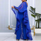 Mono informal elegante con retazos de un solo hombro para mujer