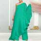 Mono informal elegante con retazos de un solo hombro para mujer
