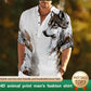 Camisa de Moda para Hombre con Estampado de Animal