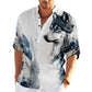 Camisa de Moda para Hombre con Estampado de Animal