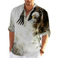 Camisa de Moda para Hombre con Estampado de Animal