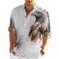 Camisa de Moda para Hombre con Estampado de Animal