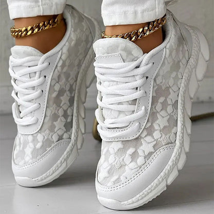 ❤【35-44】ZAPATILLAS TRANSPIRABLES CON PUNTERA REDONDA Y CORDONES.