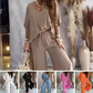Compra 2 envío gratis 🔥Traje Casual Holgado de Color Sólido para Mujer