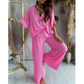 Compra 2 envío gratis 🔥Traje Casual Holgado de Color Sólido para Mujer