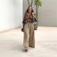 Conjunto de 2 piezas con top estampado y pantalones anchos