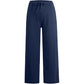 Pantalones anchos de lino y algodón de verano para mujer