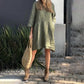 🔥Compre 2 envío gratis🔥Vestido informal holgado de color liso con bolsillo para mujer