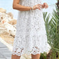 Elegante Vestido de Flores Blanco para Tallas Grandes de Mujer