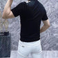 Top elegante con forma de diamante en contraste para hombres de talla grande