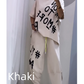 Conjunto casual de camiseta y pantalones de dos piezas de corte holgado para mujer