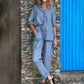 🔥50% de descuento 🔥Conjunto de 2 piezas para mujer Camisa y pantalón