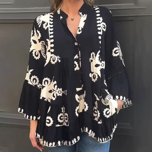 🌷Top con volantes estilo boho para mujer