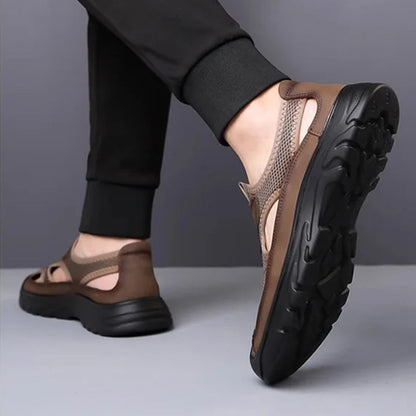 （Promoción a mitad de precio）Sandalias ligeras con suela blanda y malla hueca.