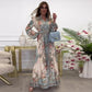 🌷🪻🥰Elegante vestido floral con cuello en V y cintura alta.