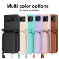 Funda de cuero con tarjetero y cremallera para Samsung Galaxy Z Flip3/4/5