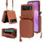 Funda de cuero con tarjetero y cremallera para Samsung Galaxy Z Flip3/4/5