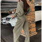 🔥Envío gratis🔥 Conjunto de dos piezas de chaqueta y pantalón abotonados de punto para mujer