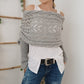 💕Poncho de punto con recortes para mujer