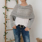 💕Poncho de punto con recortes para mujer
