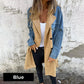 Abrigo vaquero con cuello y diseño patchwork