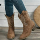 Botas vintage de soporte cómodas para mujer con tacón grueso