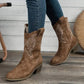 Botas vintage de soporte cómodas para mujer con tacón grueso