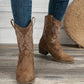 Botas vintage de soporte cómodas para mujer con tacón grueso