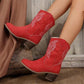 Botas vintage de soporte cómodas para mujer con tacón grueso