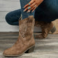 Botas vintage de soporte cómodas para mujer con tacón grueso
