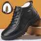 Zapatos de cuero para hombre, gruesos y cálidos