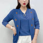 🍂Elegante top de mujer con estampado de flores y escote en V 🔥Compre 2 envío gratis🔥