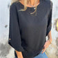 Blusa Casual para Mujer con Cuello Redondo y Estampado Jacquard