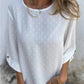 Blusa Casual para Mujer con Cuello Redondo y Estampado Jacquard