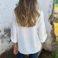 Blusa Casual para Mujer con Cuello Redondo y Estampado Jacquard