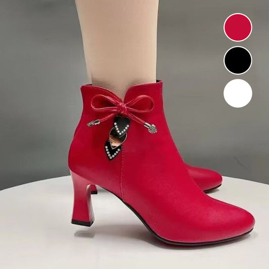 Botines Puntiagudos a la Moda con Lazo