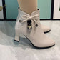 Botines Puntiagudos a la Moda con Lazo