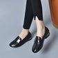Zapatos de tacón grueso con punta redonda para mujer