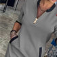 Vestido casual de manga 3/4 con cuello en V de moda para mujer