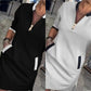 Vestido casual de manga 3/4 con cuello en V de moda para mujer