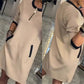 Vestido casual de manga 3/4 con cuello en V de moda para mujer