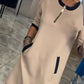 Vestido casual de manga 3/4 con cuello en V de moda para mujer