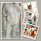 🌷Nuevo para autumn✨Conjunto de 2 piezas de sudadera con capucha y pantalones con cordón para mujer