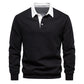 Sudadera Otoño Casual Hombre con Mangas Largas y Solapa - Regalo de Navidad